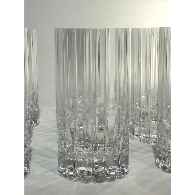 Williams-Sonoma Set of 12 Williams-Sonoma Hand-Cut Crystal Dorset Highball Barware For Sale - Image 4 of 6