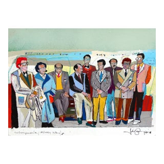 The Hollywood Ten (Actually Nine) - Original Pop Art Figurative Mixed Media Artwork on Paper For Sale