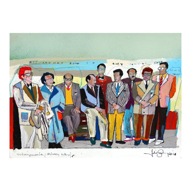 The Hollywood Ten (Actually Nine) - Original Pop Art Figurative Mixed Media Artwork on Paper For Sale