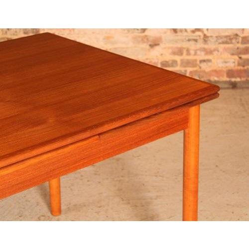 1970s Mid-Century Danish Extending Dining Table in Teak, 1970s For Sale - Image 5 of 11