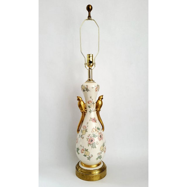 Early 20th Century Lamp Pair Gold Parrots For Sale - Image 5 of 13