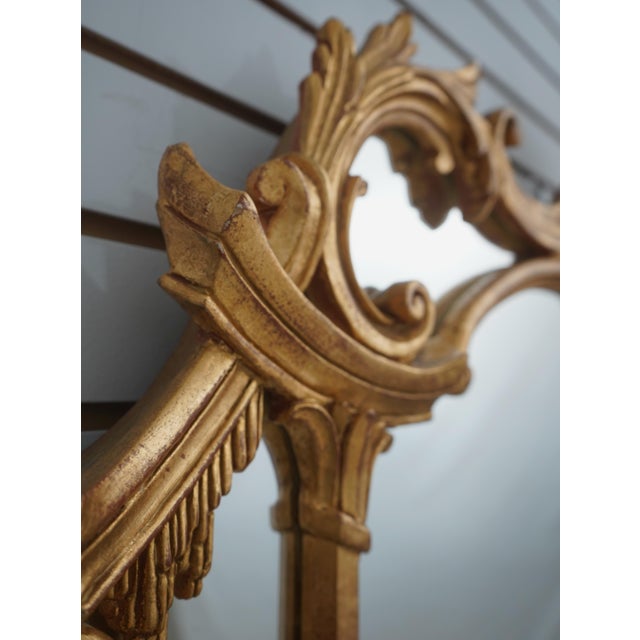 Italian Gold Frame Chippendale Sideboard Mantle Mirror For Sale In Philadelphia - Image 6 of 12