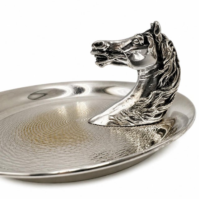 Vintage Hermes Paris Silverplate Horse Head Equestrian Ashtray For Sale In Washington DC - Image 6 of 11