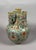 China, 20th century. Famille rose porcelain vase on a turquoise background. Republican period (1912-1949). For Sale