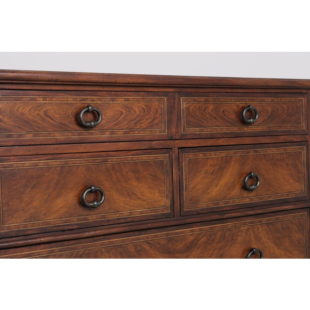 Theodore Alexander 7 Drawer Mahogany High Chest For Sale - Image 10 of 13