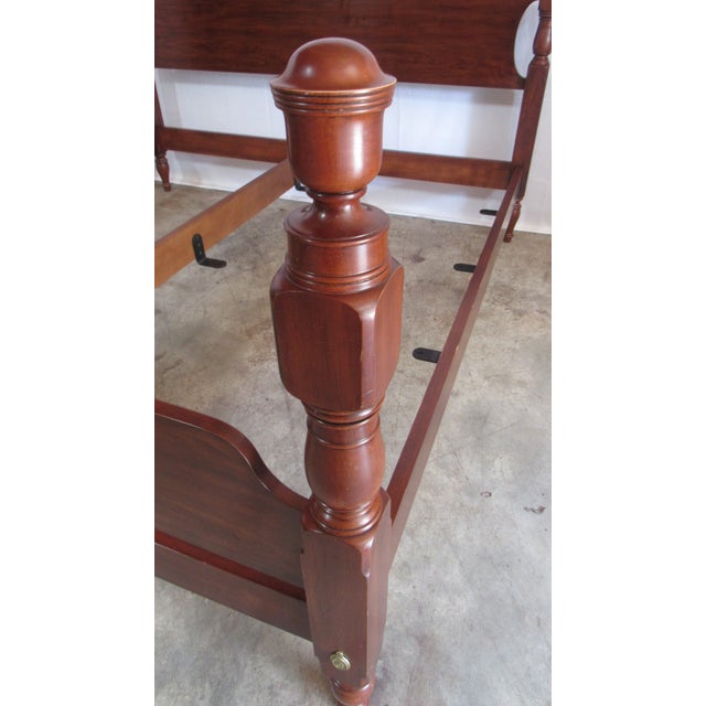 Wood 1980s Henkel Harris Cherry Poster Rare King Size Bed For Sale - Image 7 of 9