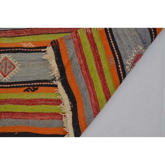 Vintage Turkish Wool Kilim Rug For Sale - Image 10 of 10