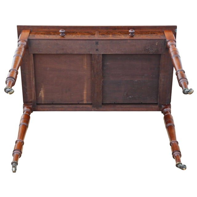 Antique Oyster Burr Walnut Writing or Dressing Table, 19th Century For Sale - Image 6 of 8