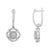 Elegant and timeless, these gorgeous sterling silver diamond dangle earrings feature natural, earth-mined diamonds set...