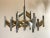 70s chandelier Concorde model of Gaetano Sciolari, Steel and Brass This piece has an attribution mark, I am sure that it...