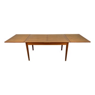 Mid-Century Danish Draw-Leaf Teak Dining Table by Skovby Mobelfabrik For Sale