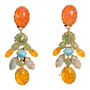 Vintage Schreiner of New York Chandelier Earrings, A Pair