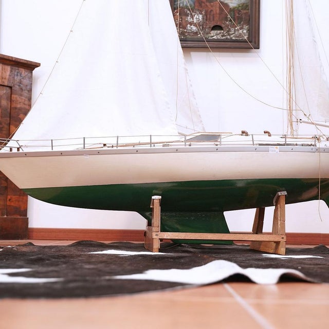 Sailboat model Height: 180 Width: 160 Depths: 50 This piece is attributed to the mentioned designer/maker. It has no...