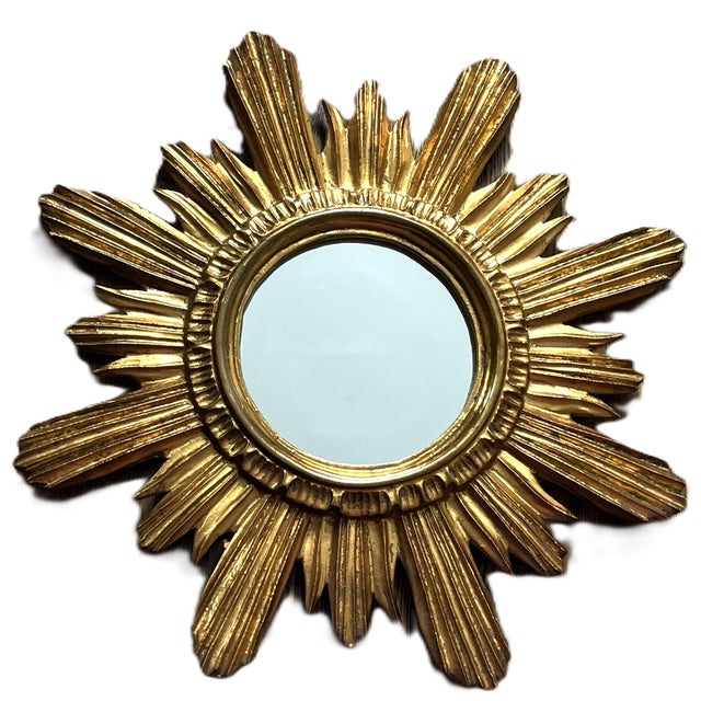 Wenz Giltwood Sunburst Mirror, Germany, 1960s For Sale - Image 9 of 11