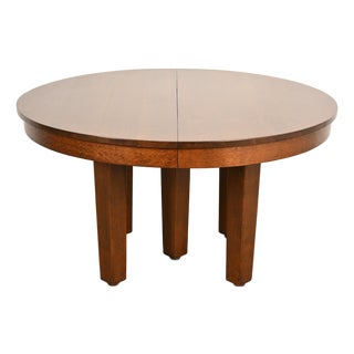 L. & J. G. Stickley Antique Mission Oak Arts & Crafts Extension Dining Table | Newly Refinished For Sale