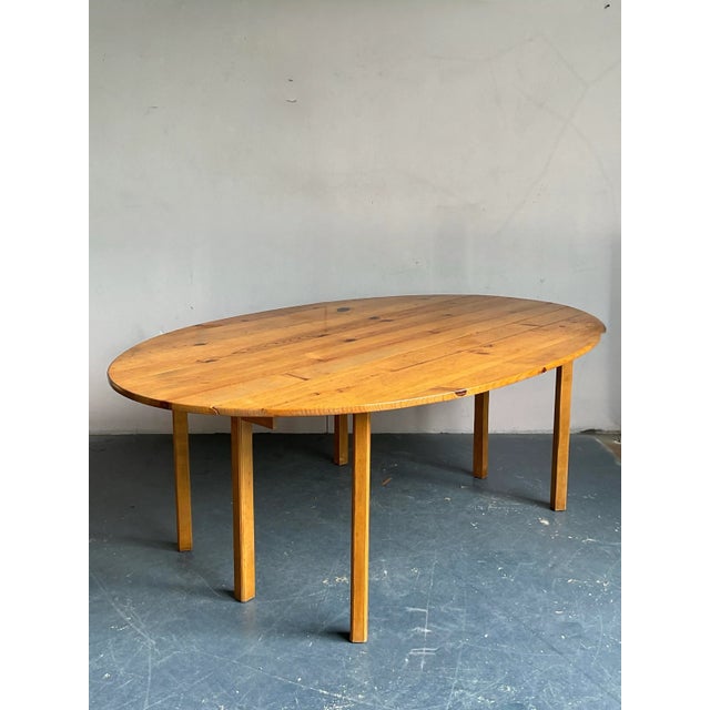 Wood Vintage Boho Baker Milling Road Drop Leaf Table For Sale - Image 7 of 9