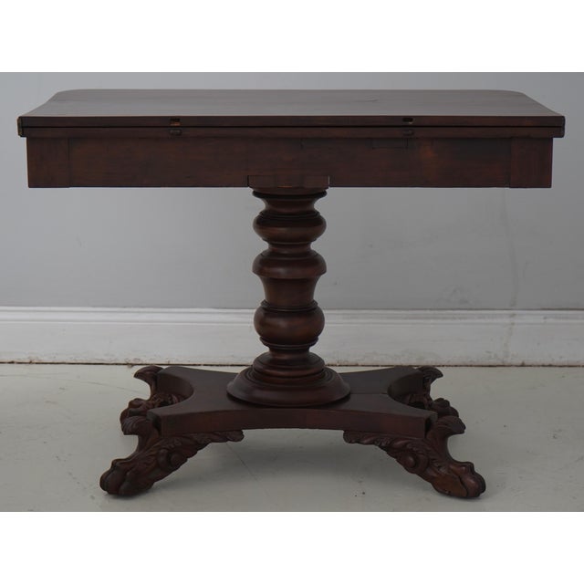 Antique American Empire Mahogany Game Table For Sale - Image 17 of 18