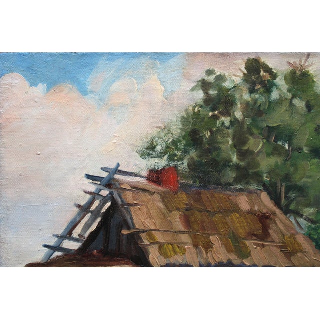 Modern Elza Kalnina-Rutina, Old Bath-House, Oil on Canvas For Sale - Image 3 of 10