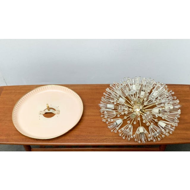 Austrian Flower Snowflake Ceiling Lamp by Emil Stejnar for Rupert Nikoll, Vienna, Austria, 1950s For Sale - Image 10 of 18