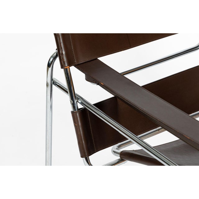 Mid Century Brown Wassily Chair by Marcel Breuer for Stendig 1960s, 2 Available For Sale - Image 14 of 18