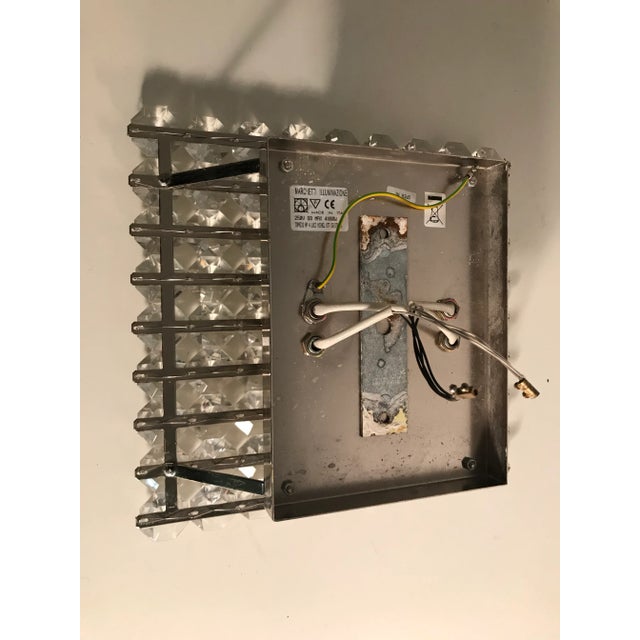 1970s Mid-Century Crystal Flush Mount For Sale - Image 5 of 10