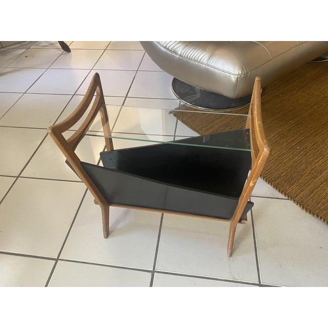 Vintage Beech Magazine Rack, 1980s | Chairish