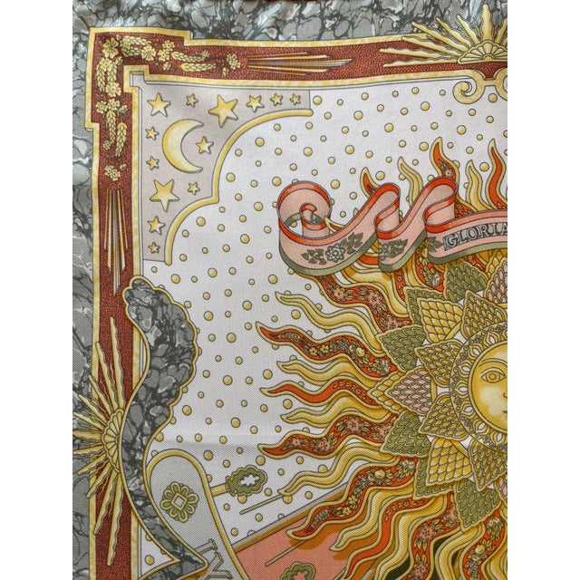 Hermès « Gloria Soli » Gavroche Scarf For Sale In New York - Image 6 of 8