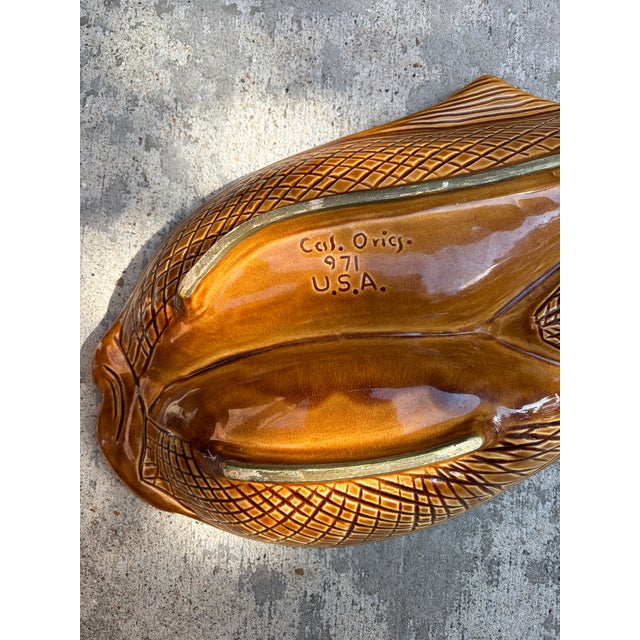 Ceramic Mid-Century Modern Ceramic Pottery Fish Server Platter by California Originals For Sale - Image 7 of 7