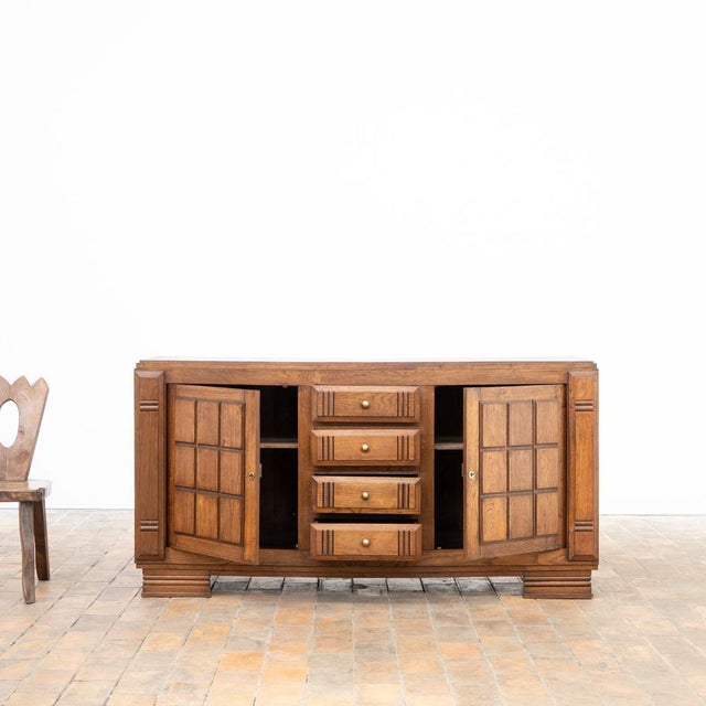 Vintage French Oak Sideboard, 1930s For Sale - Image 4 of 7