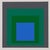 Josef ALBERS (1888-1976) Homage to the square: Blue Look Color screen printing On vellum, 24 x 23 cm Excellent condition...