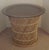 Exceptional Mid-Century Modern Wicker & Rattan Side Table — 22" Floating Glass Top For Sale In Phoenix - Image 6 of 6