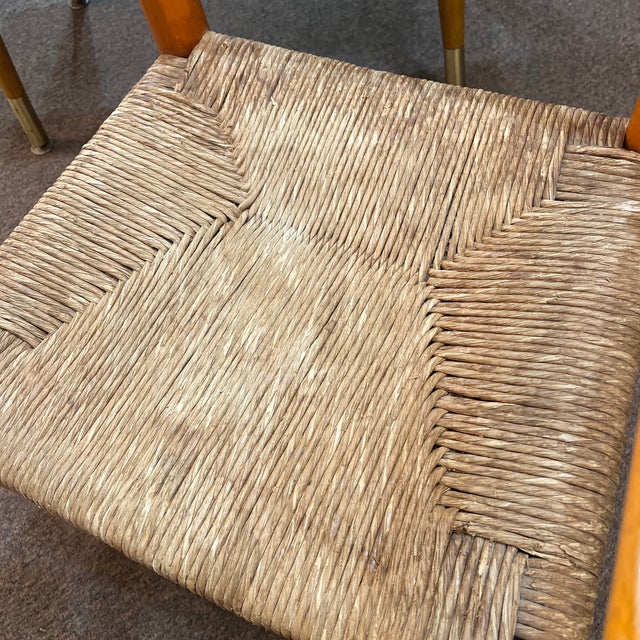 1960s Vintage Sculptural Chair Hank Lowenstein Padova Chair Rush Seat For Sale - Image 11 of 11