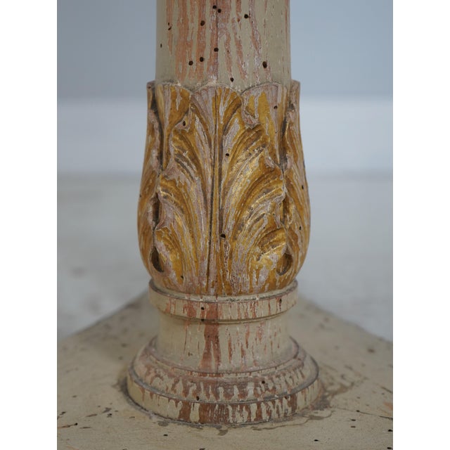 Vintage Louis XVI Marble Top Round Lamp Table W. Swans For Sale In Philadelphia - Image 6 of 13