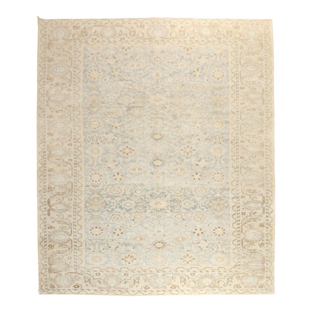 Early 20th Century Zabihi Collection Light Blue Persian Malayer Room Size Rug - 8'10" x 11'6" For Sale