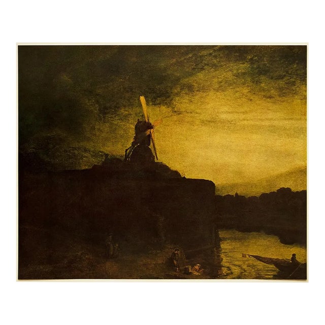 1956 After Rembrandt "The Mill", Vintage Full-Color Print For Sale
