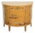 Imperial Furniture Regency Chinoiserie Gold Lacquered Hand Painted Demilune Console or Bar Cabinet, Circa 1940s For Sale