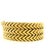Mid-Century Modern Vintage Italian 18k Gold Three-Row Chevron Bracelet, Circa 1970 For Sale - Image 3 of 10