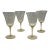 Set of 4 Vintage Yellow Water Glasses For Sale