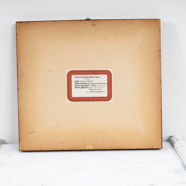 Aligi Panaccio, Composition, 1963, Oil on Panel For Sale - Image 5 of 6