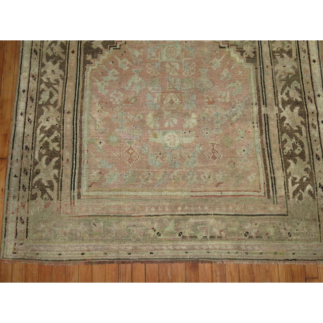 Early 20th Century Antique Turkish Oushak Prayer Rug no. 30963 For Sale - Image 5 of 7