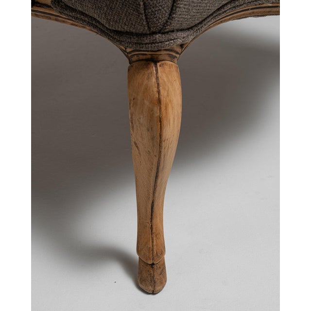 19th Century France Louis XV Taupe Wood Armchair For Sale - Image 10 of 10