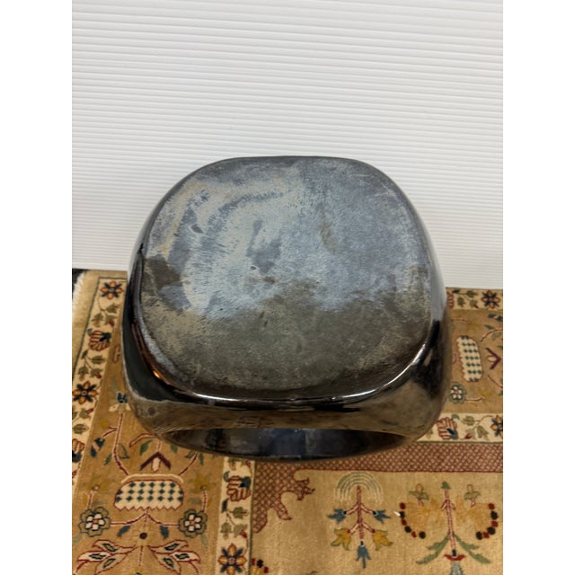Made Goods Duffy Stools, Metallic Charcoal For Sale - Image 9 of 12