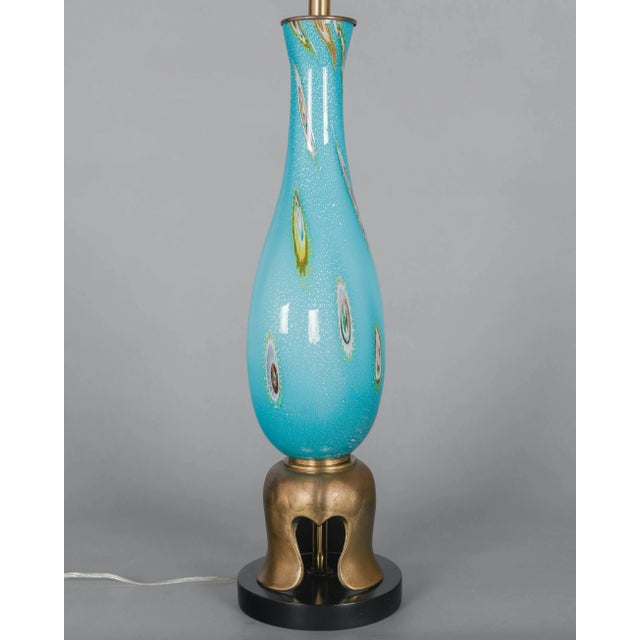 Mid-Century Murano Glass Table Lamp by Barovier & Toso, Italy, 1950s For Sale - Image 10 of 11