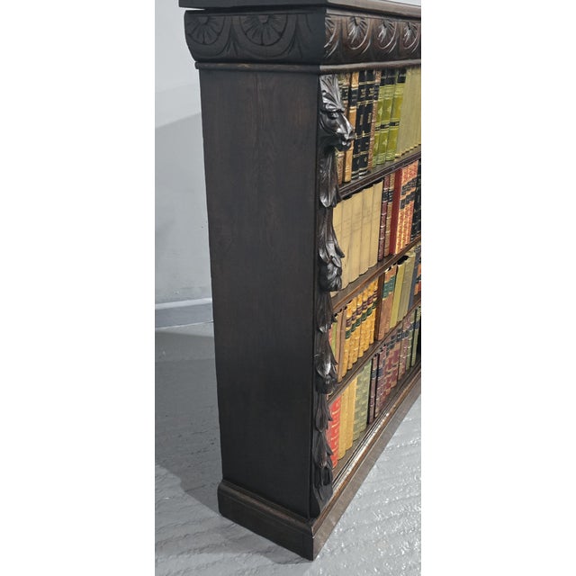 Adjustable Oak Open Library Bookcase, 1880s For Sale - Image 4 of 10