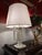 Traditional Pair of Antique Crystal Table Lamps With Prisms and Marble Base For Sale - Image 3 of 8