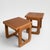 Modern German Brutalist Side Tables in Beech, 1970s, Set of 2 For Sale - Image 3 of 3