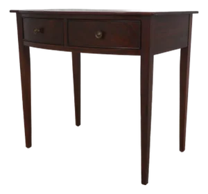 Wright Table Co. Mahogany Federal Style 2 Drawer End Table Server