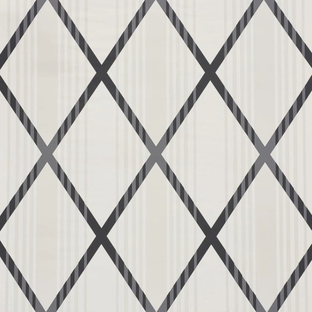 Schumacher Sample - Schumacher X David Oliver MontiWallpaper in Charcoal For Sale - Image 4 of 4