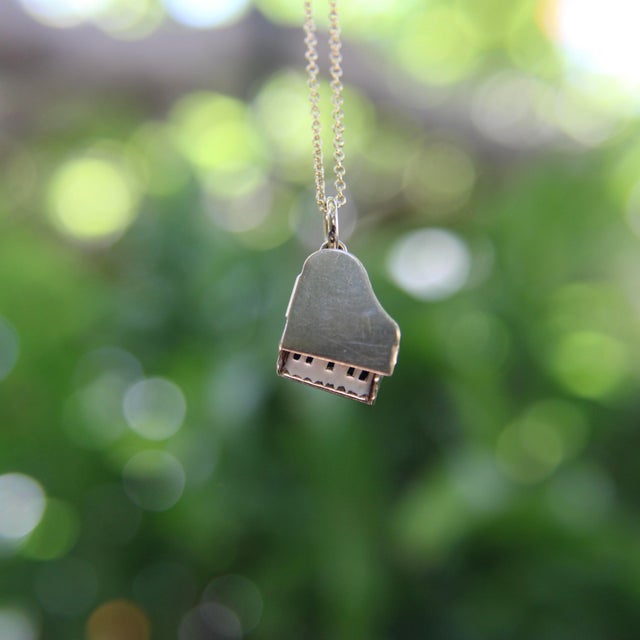 Vintage 14k Gold Tiny Grand Piano Charm or Pendant For Sale - Image 9 of 10