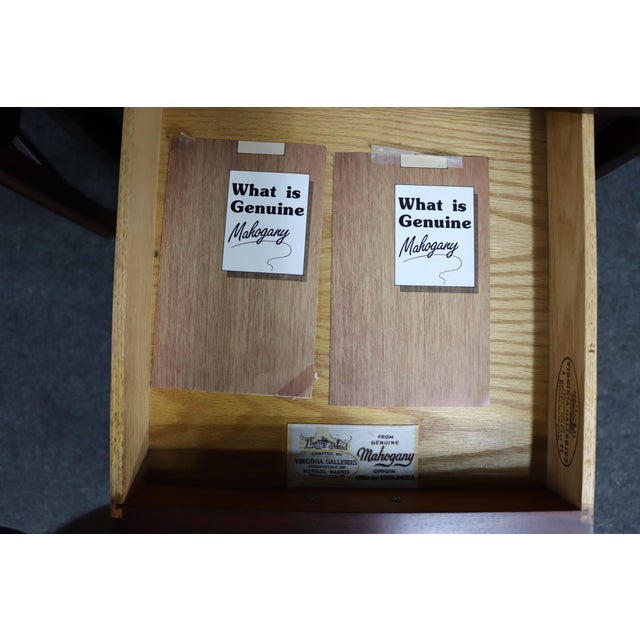 Wood Henkel Harris Virginia Galleries Mahogany Pembroke Drop Leaf End Tables – Pair For Sale - Image 7 of 14